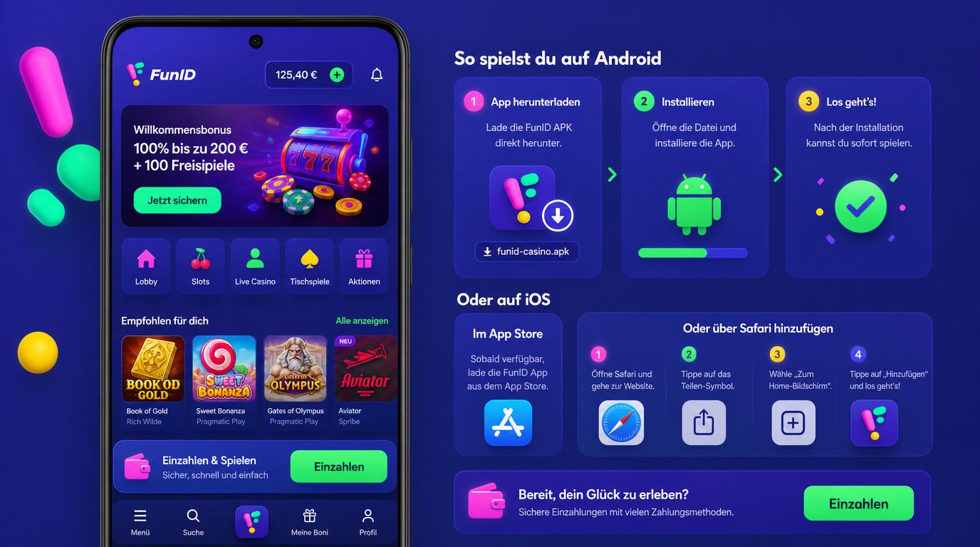 Installation und Einzahlung in der App in Deutschland